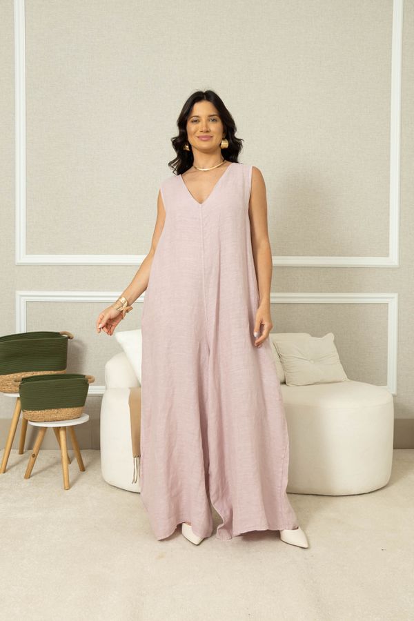 MACACÃO NATURALLE CJ ROSE - Loja Linho Italiano