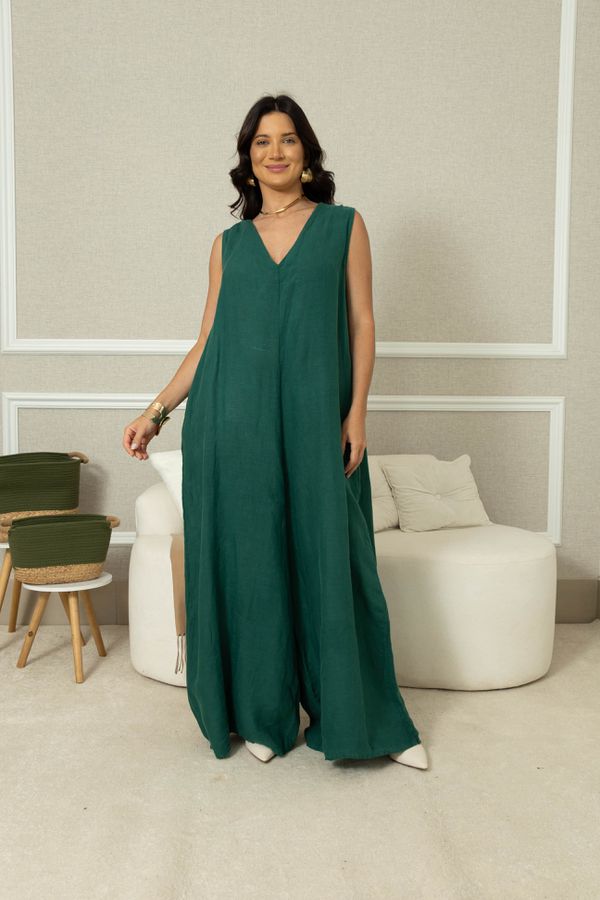 MACACÃO NATURALLE CJ VERDE GUCCI - Loja Linho Italiano