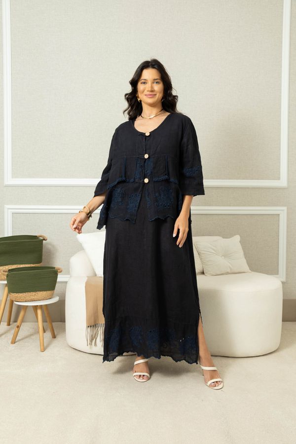 BATA PUREZA MARINHO - Loja Linho Italiano