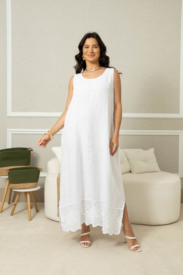 VESTIDO PUREZA BRANCO - Loja Linho Italiano