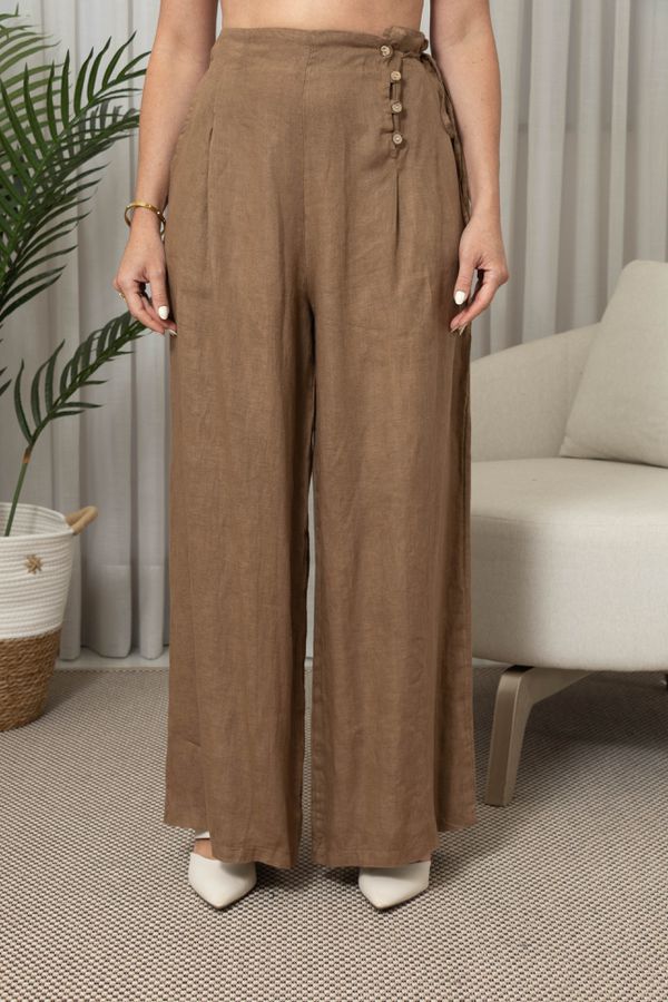 CALÇA ANGELICAL CARAMELO - Loja Linho Italiano