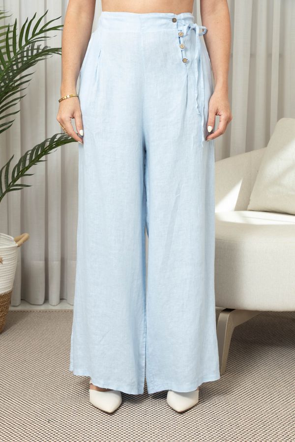 CALÇA ANGELICAL AZUL BEBE - Loja Linho Italiano