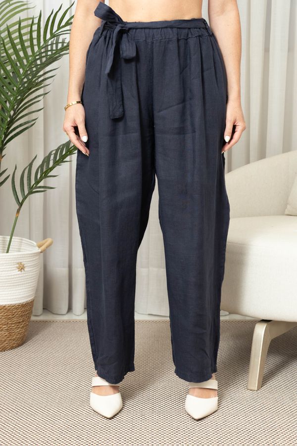 CALÇA CINTIA MARINHO - Loja Linho Italiano