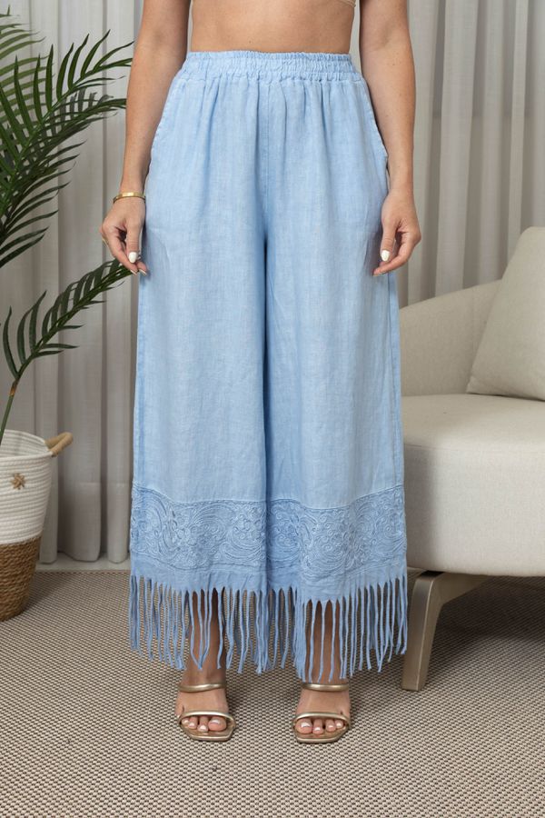 CALÇA LORETA CJ AZUL BEBE - Loja Linho Italiano