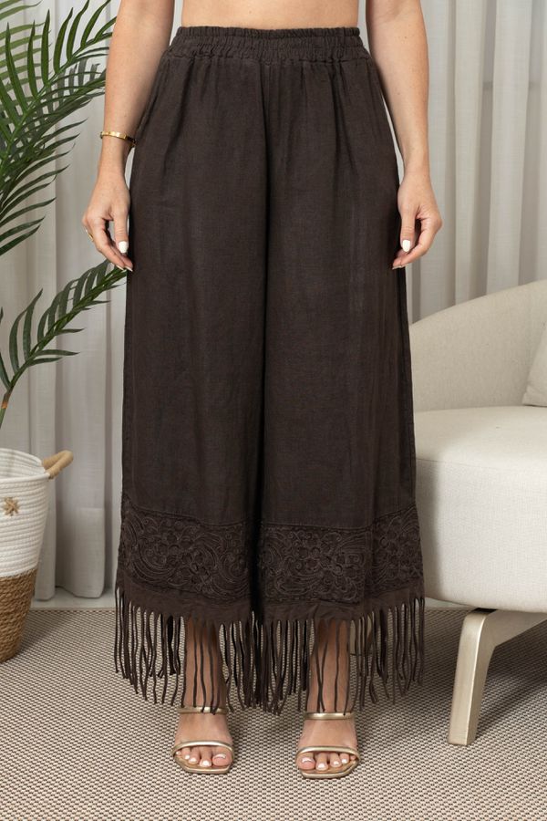 CALÇA LORETA CJ MARROM - Loja Linho Italiano