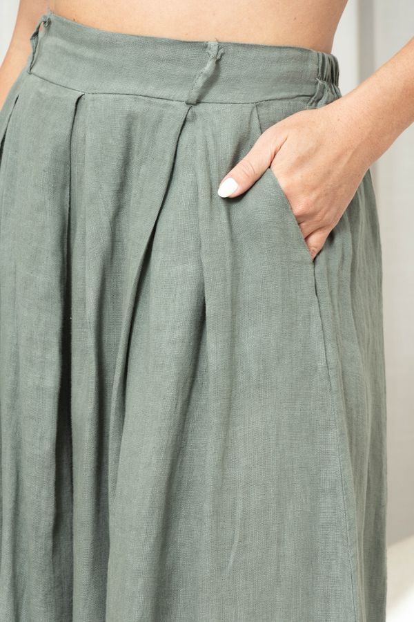 CALÇA PENELOPE MILITAR - Loja Linho Italiano