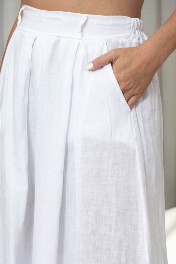 CALÇA PENELOPE BRANCO - Loja Linho Italiano