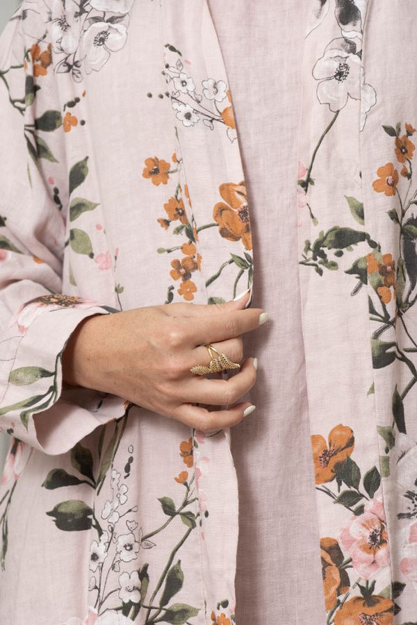 VESTIDO ANA COM CASAQUETO ANA ROSE - Loja Linho Italiano