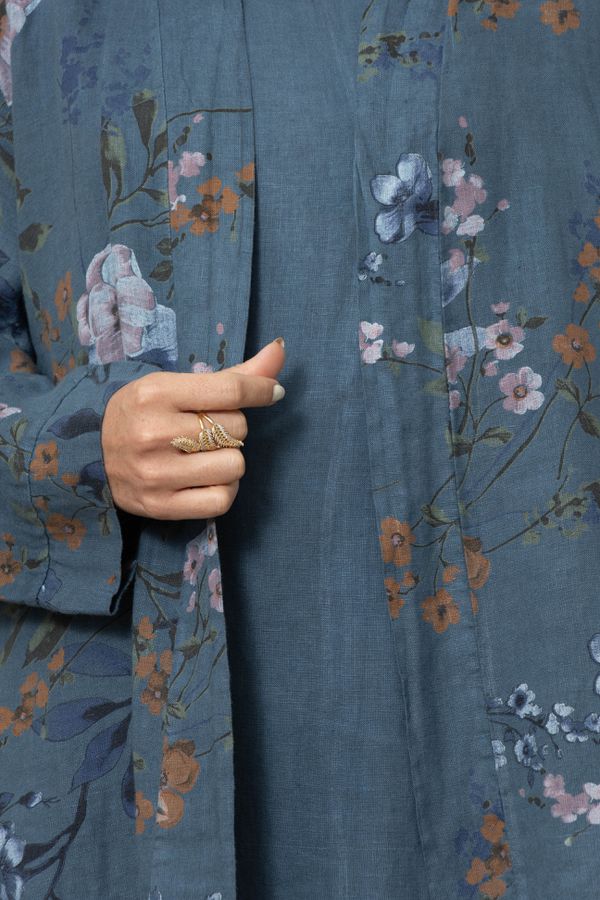 VESTIDO ANA COM CASAQUETO ANA JEANS - Loja Linho Italiano