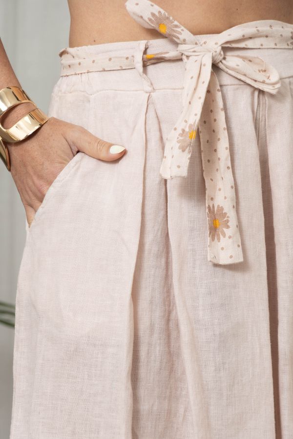 CALÇA MARGARIDA CJ ROSE - Loja Linho Italiano