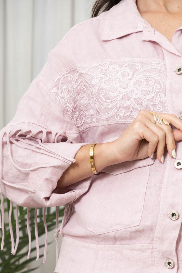 JAQUETA LORETA CJ ROSE - Loja Linho Italiano