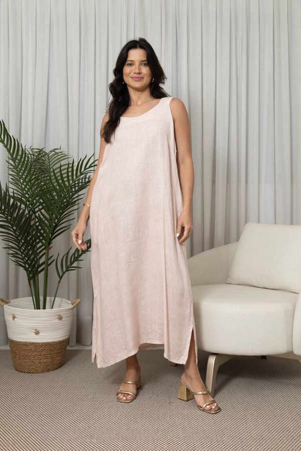 VESTIDO NARUNA ROSE - Loja Linho Italiano