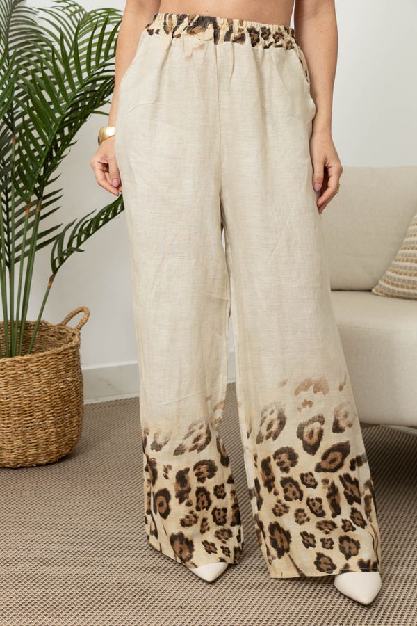 CALÇA AMSTERDAM CJ BEGE - Loja Linho Italiano