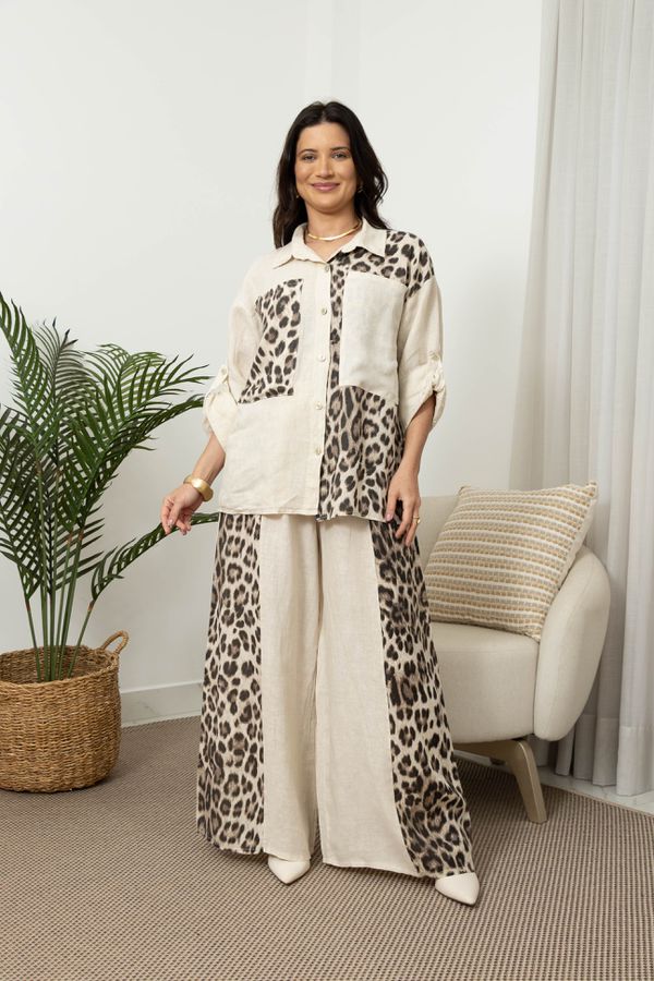 CAMISA LECE CJ BEGE - Loja Linho Italiano