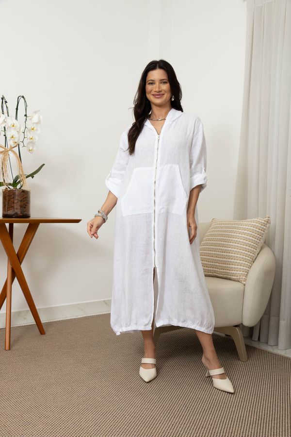 CHEMISE LEDA BRANCO - Loja Linho Italiano