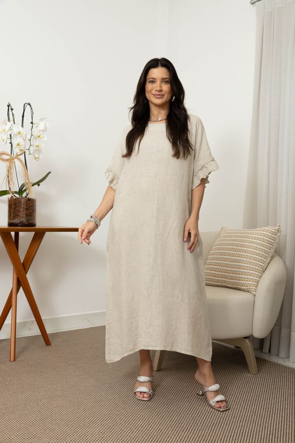 TUNICA OLINDA BEGE - Loja Linho Italiano