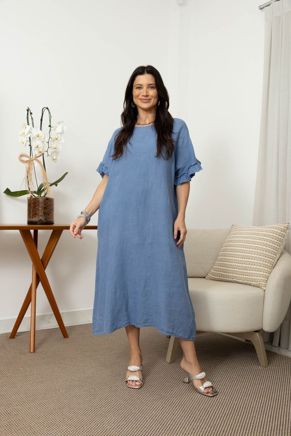 TUNICA OLINDA JEANS - Loja Linho Italiano