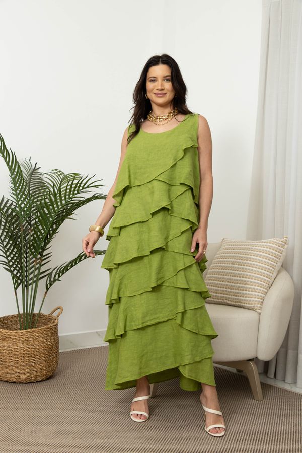 VESTIDO MONTREAL PISTACHE - Loja Linho Italiano