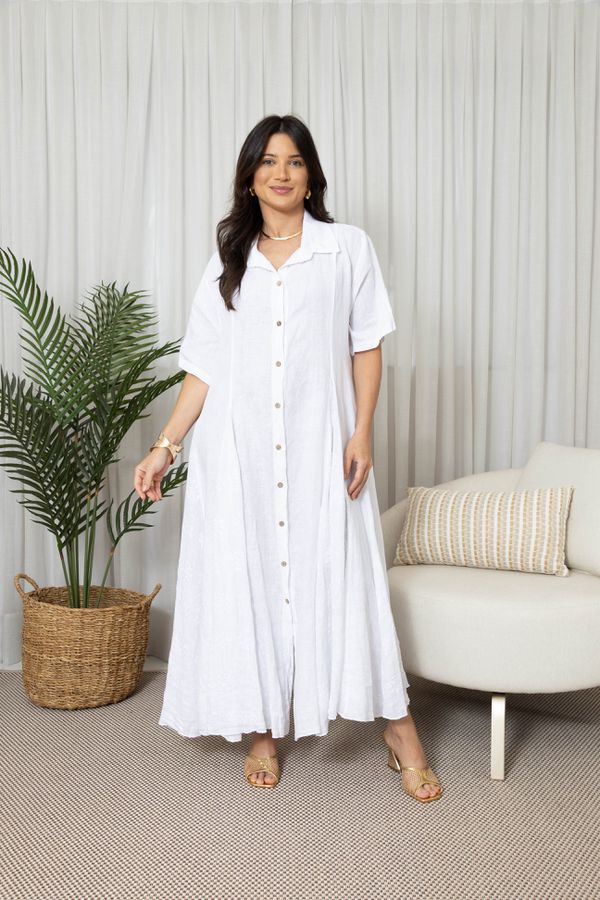 CHEMISE ANA BRANCO - Loja Linho Italiano