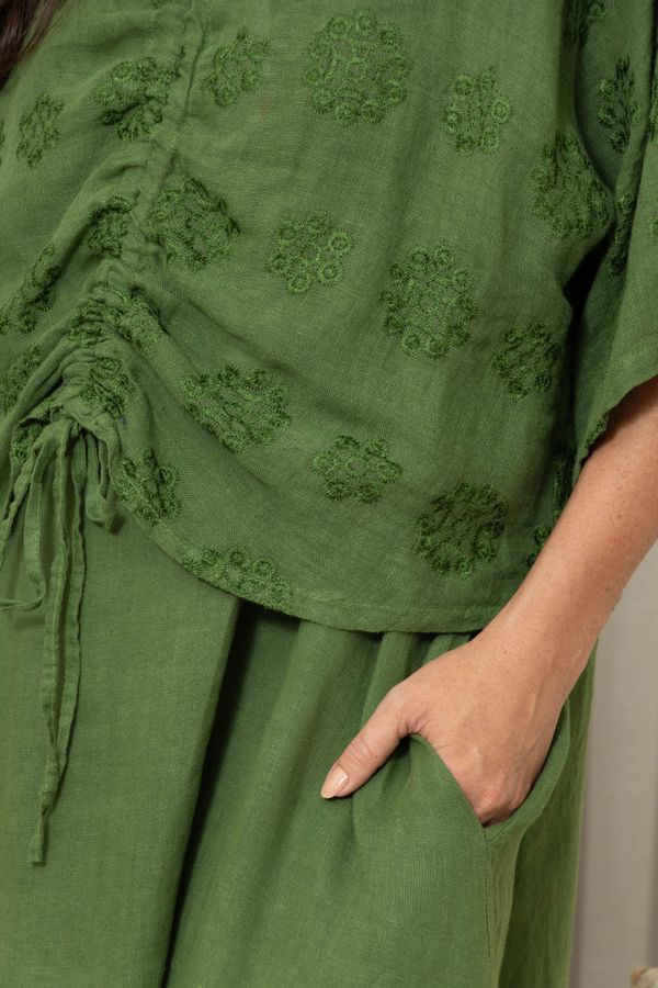 BATA AUREA VERDE GRAMA - Loja Linho Italiano