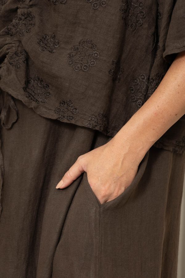 BATA AUREA CHOCOLATE - Loja Linho Italiano