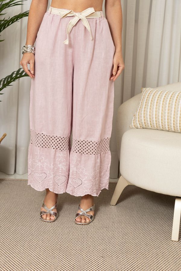 CALÇA MARA CJ ROSE - Loja Linho Italiano