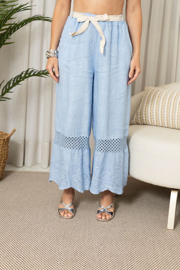 CALÇA MARA CJ AZUL BEBE - Loja Linho Italiano