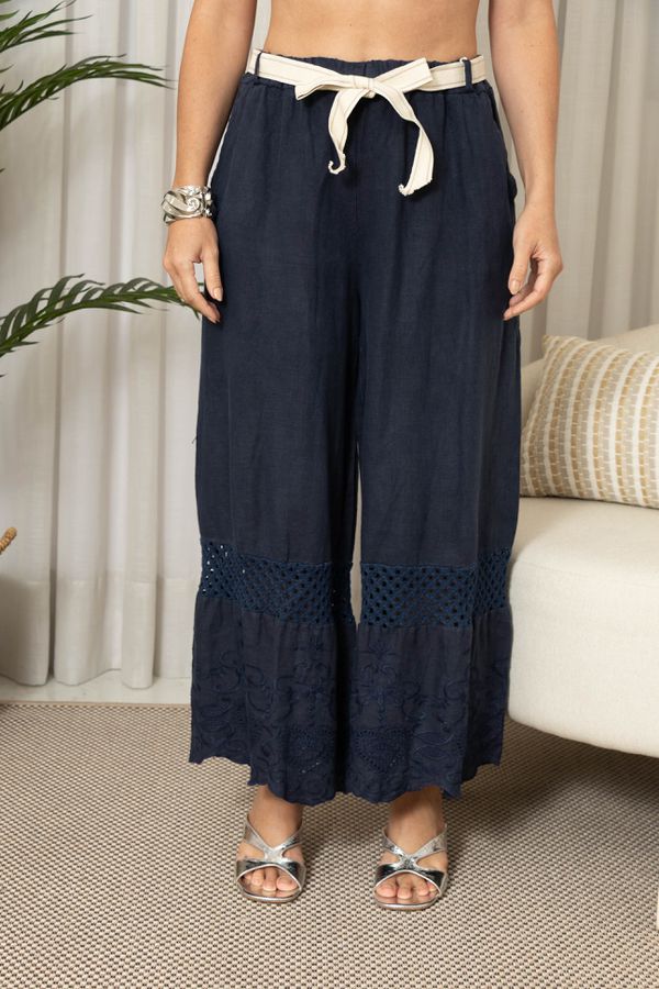 CALÇA MARA CJ MARINHO - Loja Linho Italiano