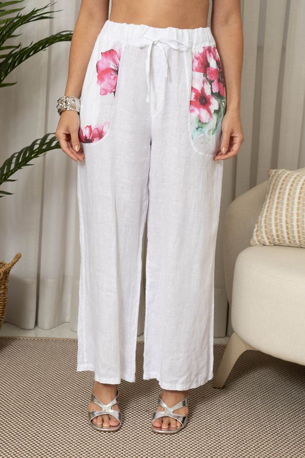 CALÇA ONARA CJ BRANCO - Loja Linho Italiano