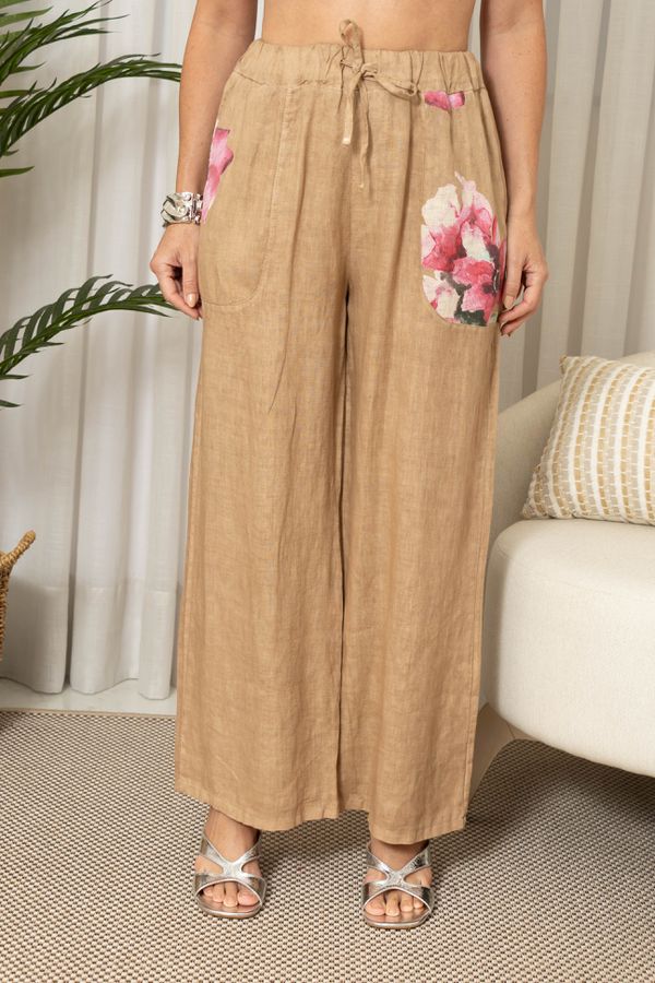 CALÇA ONARA CJ CARAMELO - Loja Linho Italiano