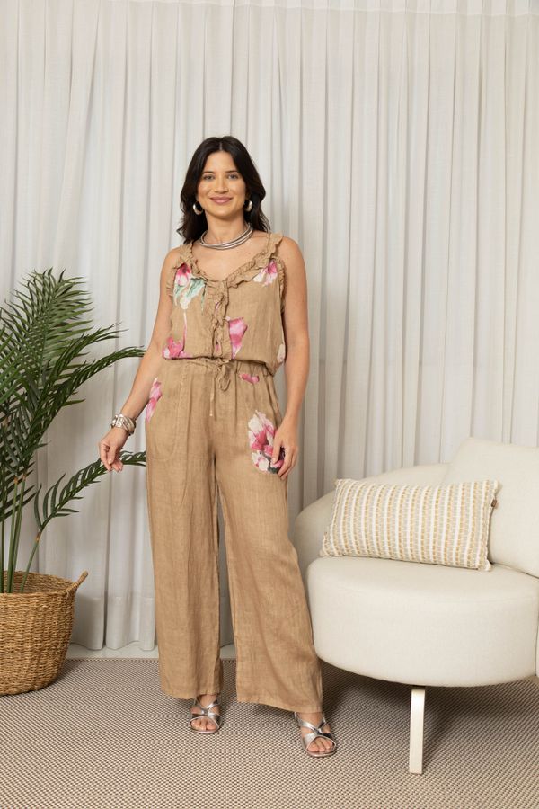 REGATA ONARA CJ CARAMELO - Loja Linho Italiano