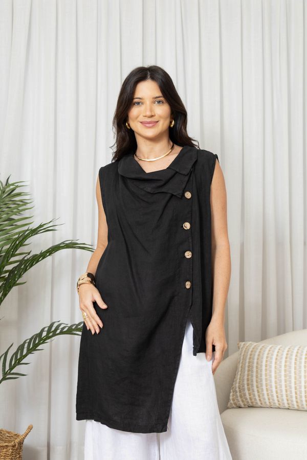 MAX REGATA IVY PRETO - Loja Linho Italiano