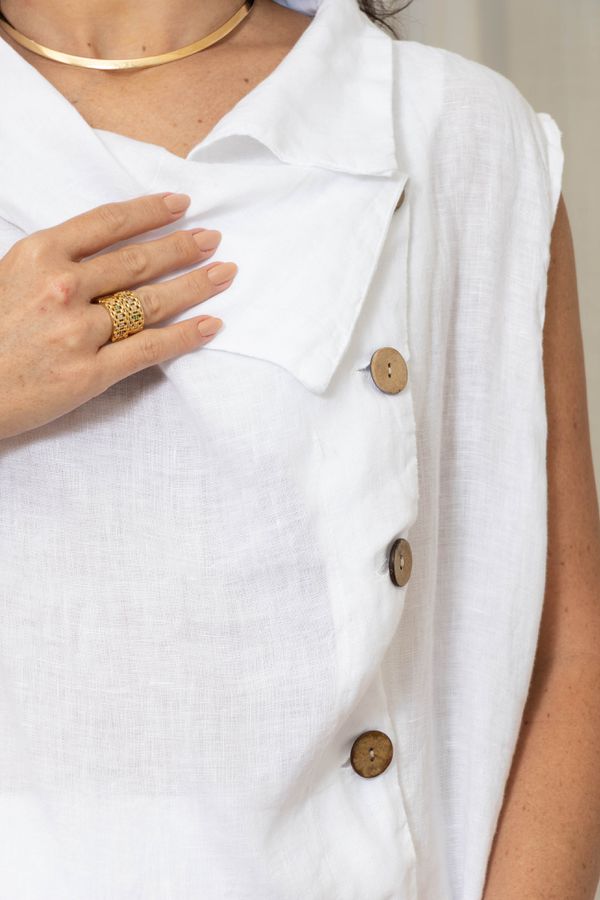 MAX REGATA IVY BRANCO - Loja Linho Italiano