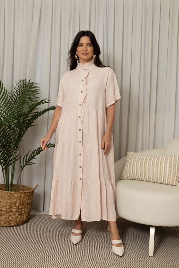 VESTIDO JAQUELINE ROSE - Loja Linho Italiano