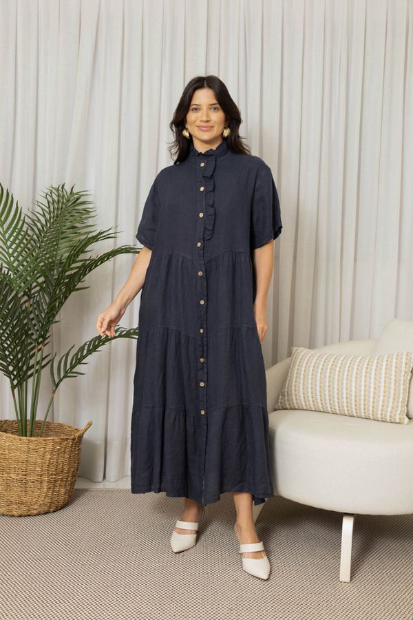 VESTIDO JAQUELINE MARINHO - Loja Linho Italiano