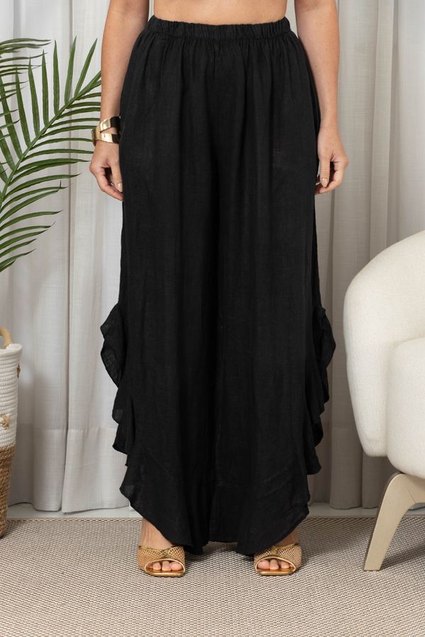 CALÇA EDNA PRETO - Loja Linho Italiano