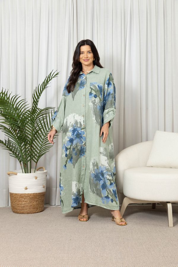 CHEMISE ALICE MENTA - Loja Linho Italiano