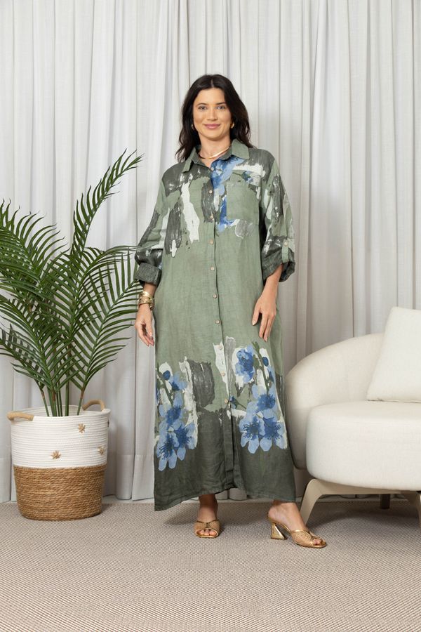 CHEMISE ALICE MILITAR - Loja Linho Italiano