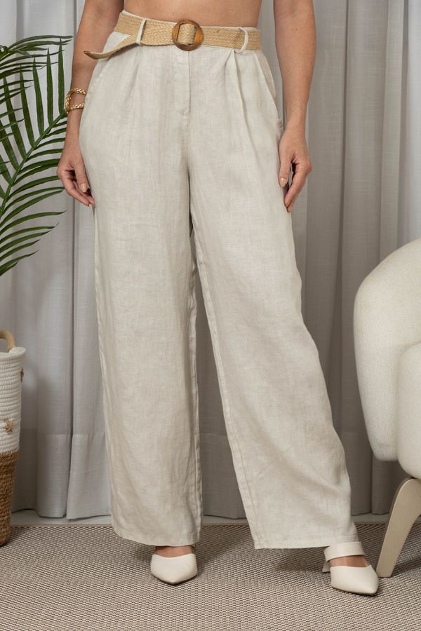 CALÇA BELA SIENA CJ BEGE - Loja Linho Italiano