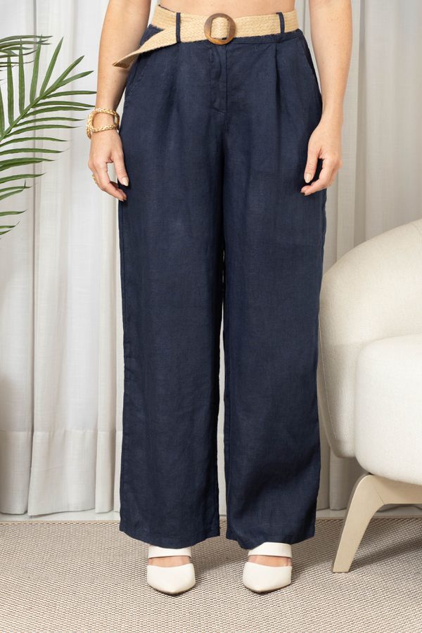 CALÇA BELA SIENA CJ MARINHO - Loja Linho Italiano