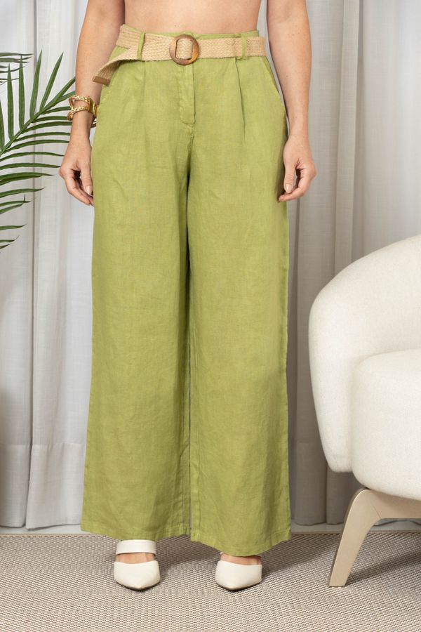 CALÇA BELA SIENA CJ PISTACHE - Loja Linho Italiano