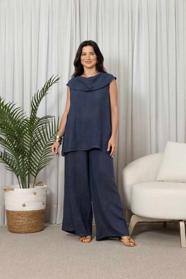 REGATA DAPHNE MARINHO - Loja Linho Italiano