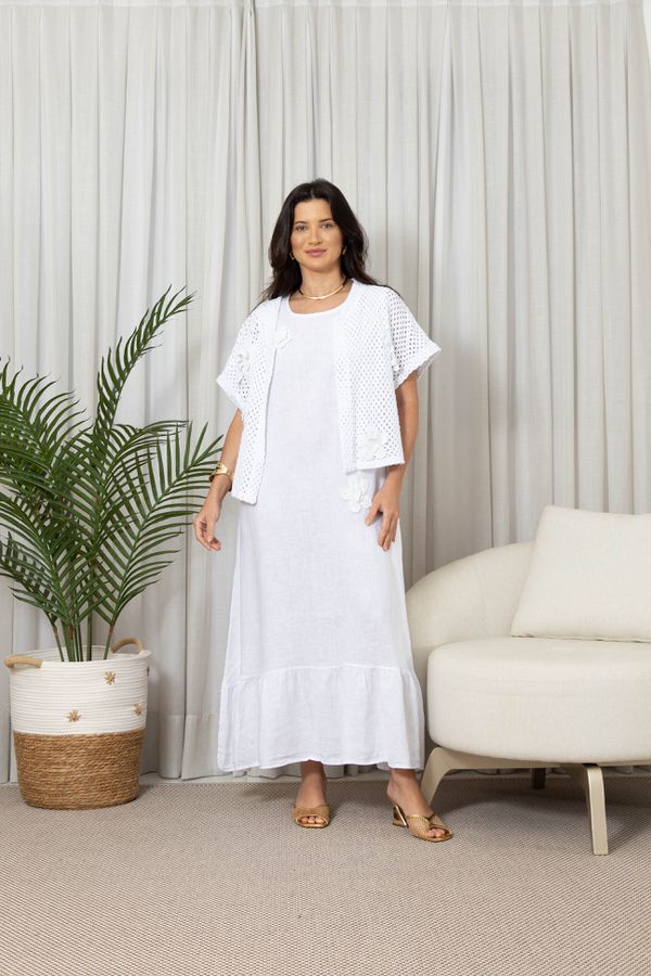 VESTIDO DELICATA BRANCO - Loja Linho Italiano