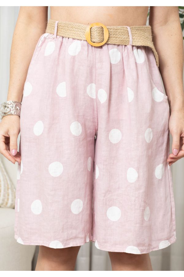 BERMUDA MADRI ROSE - Loja Linho Italiano