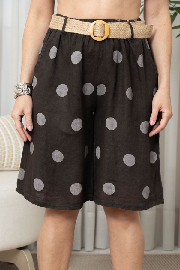 BERMUDA MADRI CHOCOLATE - Loja Linho Italiano