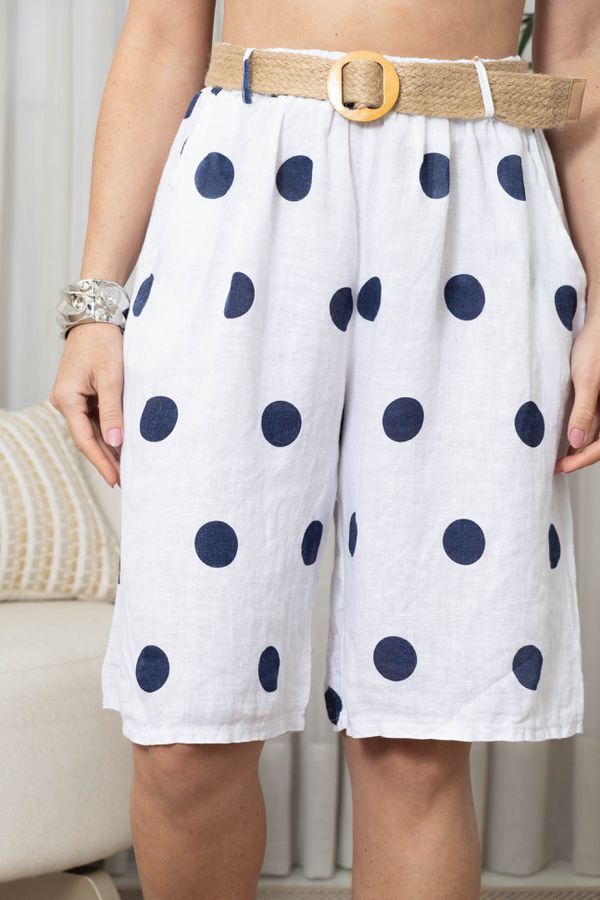 BERMUDA MADRI BRANCO - Loja Linho Italiano