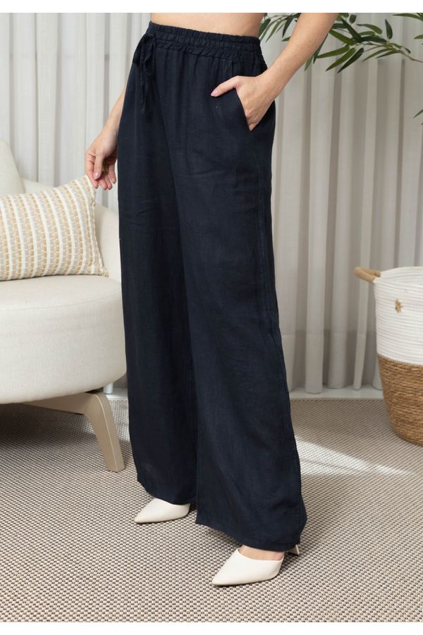 CALÇA MERIVA MARINHO - Loja Linho Italiano