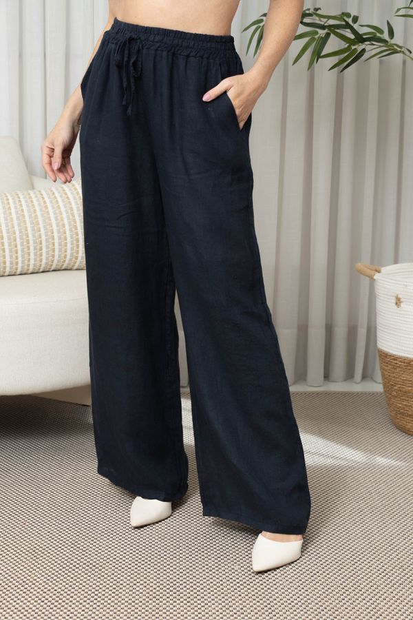 CALÇA MERIVA MARINHO - Loja Linho Italiano