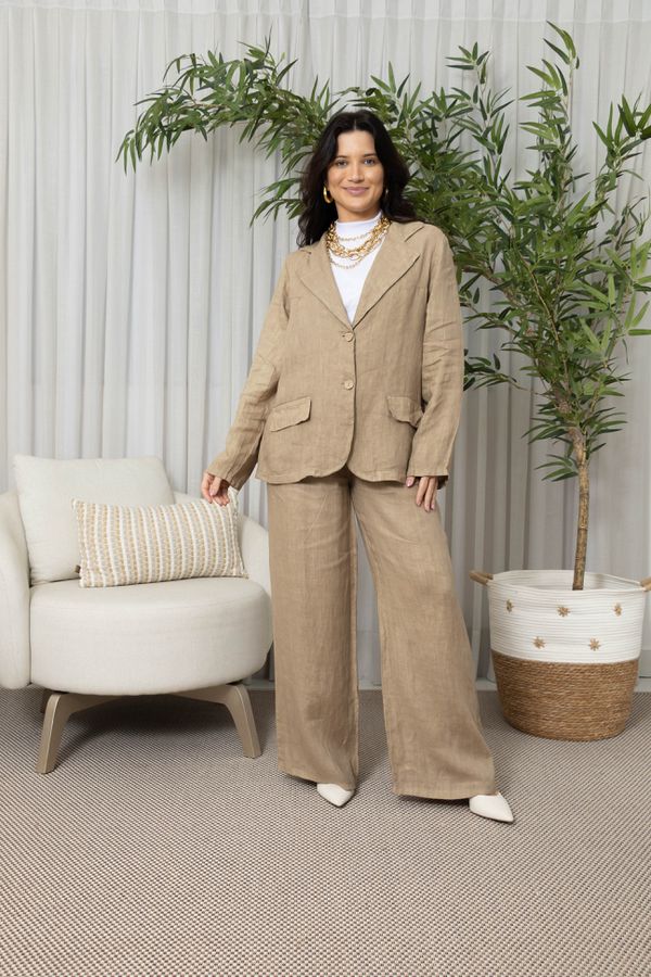 BLAZER TORINO CARAMELO - Loja Linho Italiano