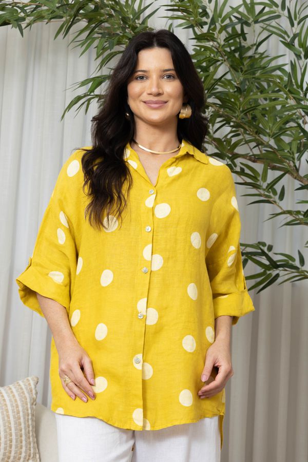 CAMISA HAVANA MOSTARDA - Loja Linho Italiano